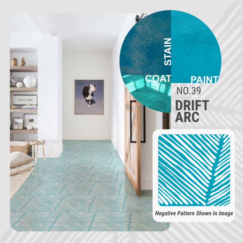 Drift Arc Pattern - Adhesive-Backed Stencil