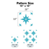 Davis Star Pattern - Adhesive-Backed Stencil Supplies FloorMaps Inc. 