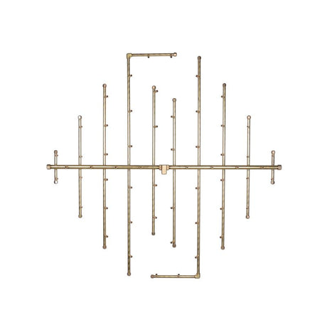 560K BTU 47.75" x 45.75" Crossfire Brass Burner for Firepits Warming Trends 