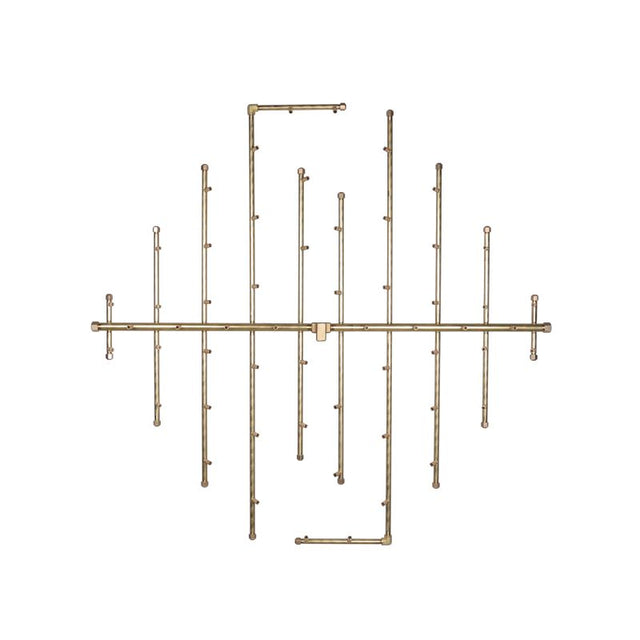 560K BTU 47.75" x 45.75" Crossfire Brass Burner for Firepits Warming Trends 