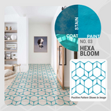 Hexa Bloom Pattern - Adhesive-Backed Stencil