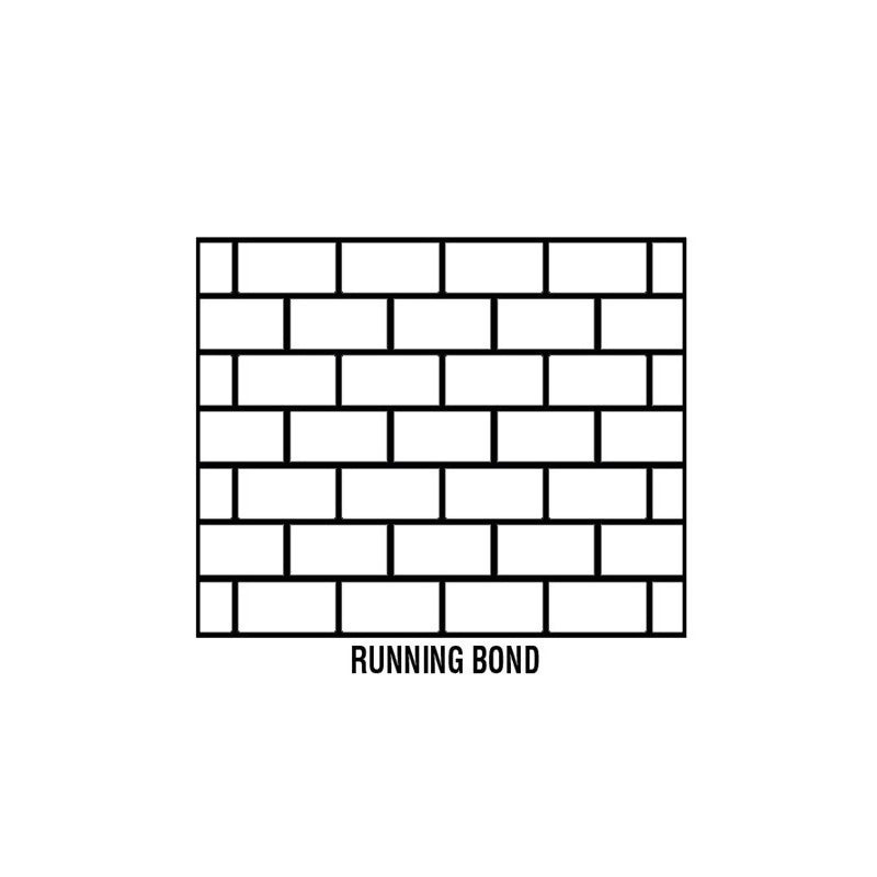 Running Bond Pattern - Adhesive-backed Stencil Roll - 500 sq ft