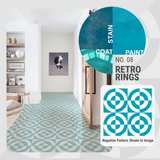 Retro Rings Pattern - Adhesive-Backed Stencil