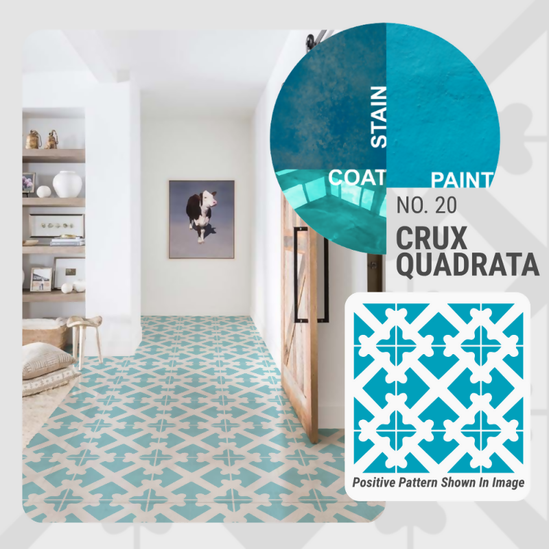 Crux Quadrata Pattern - Adhesive-Backed Stencil