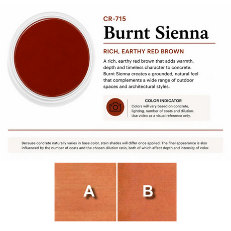 Water Reducible Concentrated (WRC) Concrete Stain