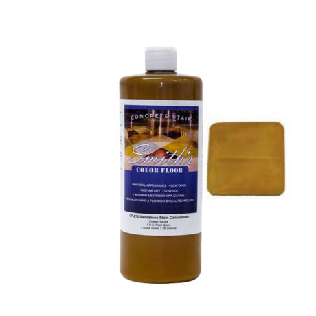 Smith's Color Floor - Water-based Stain for Concrete (Concentrate) Smith Paints Quart Sandstone 