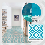 Ripple Pattern - Adhesive-Backed Stencil