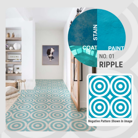 Ripple Pattern - Adhesive-Backed Stencil