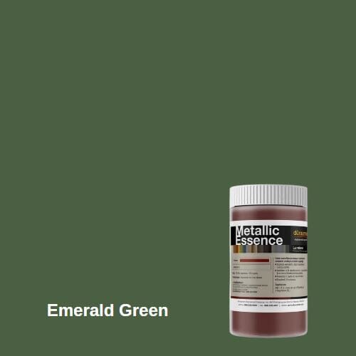 Lumiere Designer Metallic Epoxy Floor Kit - 1000 Square Foot Duraamen Engineered Products Inc Perdure U45 - Polyurethane Matte Emerald Green 