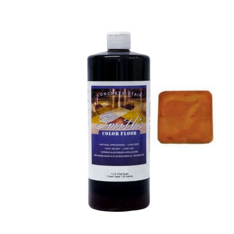 Smith's Color Floor - Water-based Stain for Concrete (Concentrate) Smith Paints Quart Red Clay 