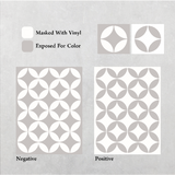 Petals Pattern - Adhesive-Backed Stencil