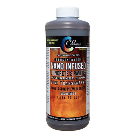 FX Nano Semi-Transparent Decorative Concrete Water-Based Stain - 1 Quart - Concentrate Classic Coatings Systems 