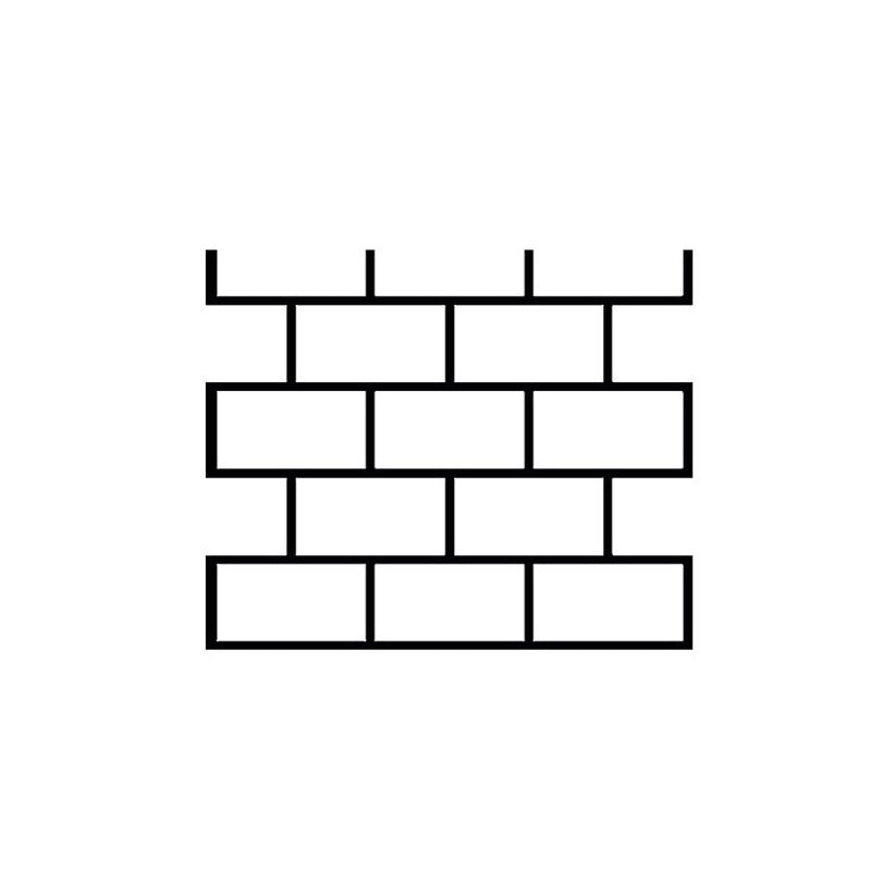 Cinder Block Pattern - Adhesive-backed Stencil Roll - 500 sq ft