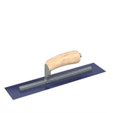 Blue Steel Finishing Trowel - Square End - Camel Back Wood Handle Bon Tool 14" x 3" 