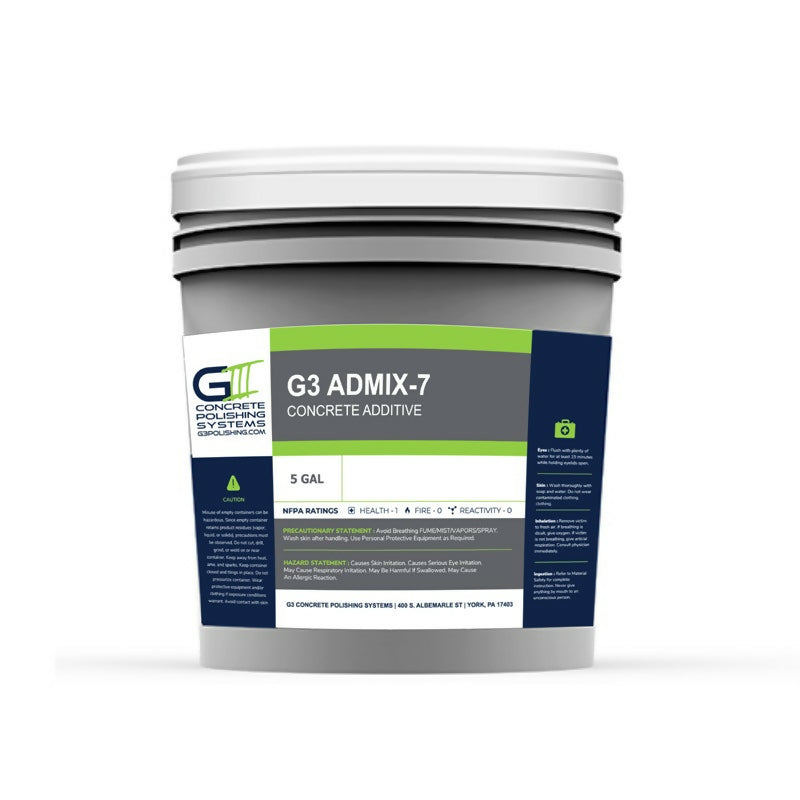 G3 Admix-7 Concrete Additive - 5 gallon