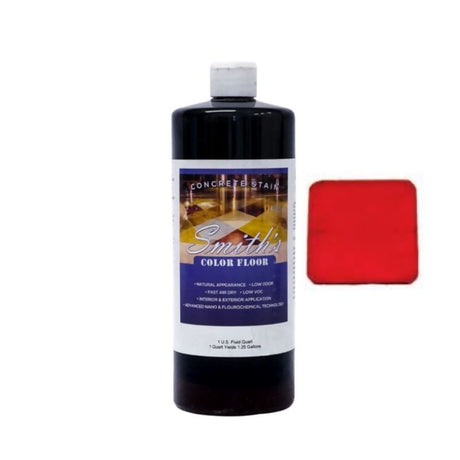 Smith's Color Floor - Water-based Stain for Concrete (Concentrate) Smith Paints Quart Red 