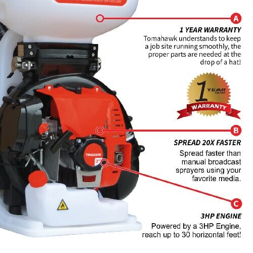 4 Gallon Broadcast Sprayer Tomahawk Power 