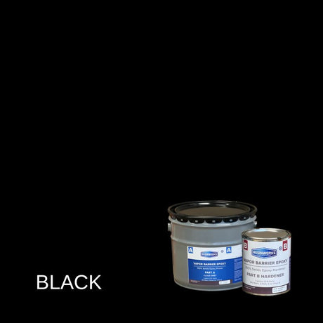 Vapor Barrier Epoxy - 100% Solids Epoxy Primer Resinwerks Inc 3 Gallon Kit (Standard Cure) Black 