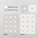 Iberian Star Pattern - Adhesive-Backed Stencil
