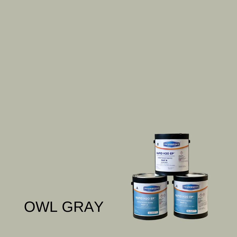 Rapid H20 EP - Fast-Cure Primer & Broadcast Coat - 4 Gallon Kit Resinwerks Inc Owl Gray 