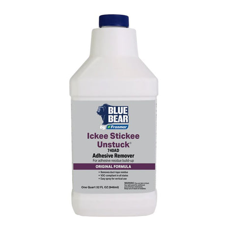 Ickee Stickee Unstuck - 740AD Adhesive Remover Franmar Inc Quart 