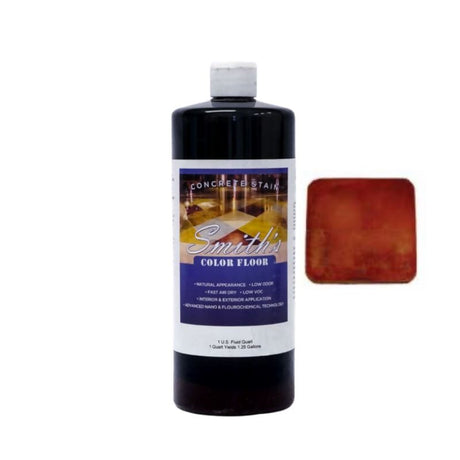 Smith's Color Floor - Water-based Stain for Concrete (Concentrate) Smith Paints Quart Amber 