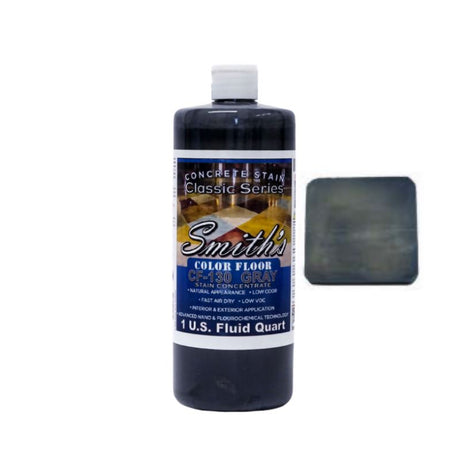 Smith's Color Floor - Water-based Stain for Concrete (Concentrate) Smith Paints Quart Gray 