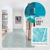 Drift Arc Pattern - Adhesive-Backed Stencil
