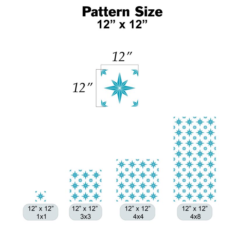 Davis Star Pattern - Adhesive-Backed Stencil Supplies FloorMaps Inc. 