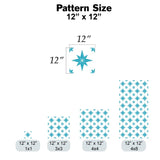 Davis Star Pattern - Adhesive-Backed Stencil Supplies FloorMaps Inc. 
