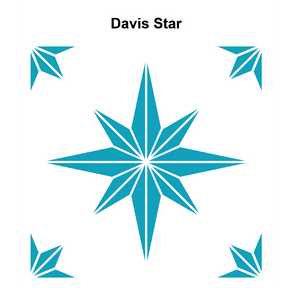 Davis Star Pattern - Adhesive-Backed Stencil Supplies FloorMaps Inc. 