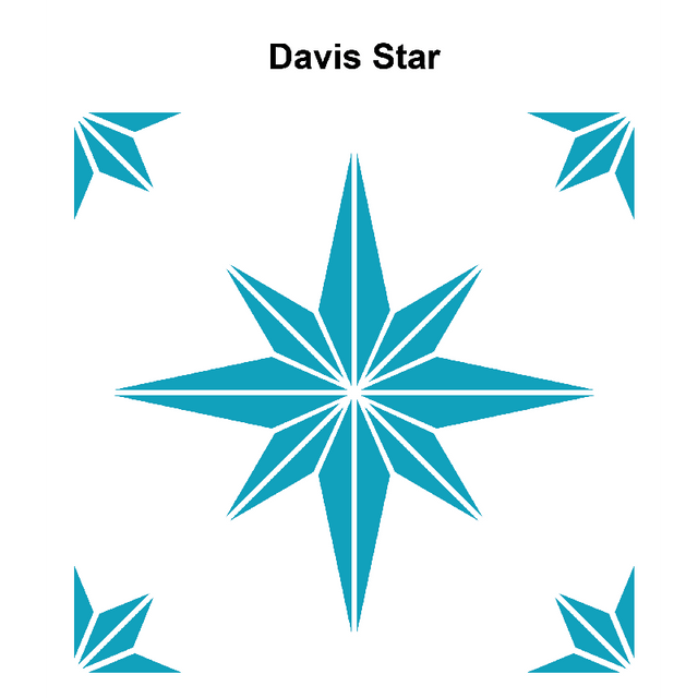 Davis Star Pattern - Adhesive-Backed Stencil Supplies FloorMaps Inc. 