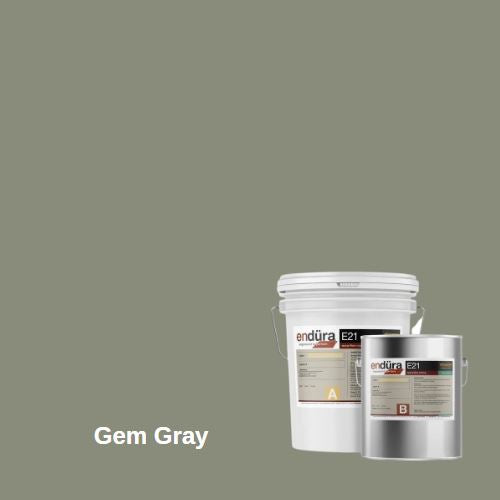 Endura E21 - Self-Leveling Epoxy Garage Floor Coating Duraamen Engineered Products Inc 1.25 Gallon Kit Gem Gray 