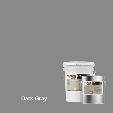 Endura E21 - Self-Leveling Epoxy Garage Floor Coating Duraamen Engineered Products Inc 1.25 Gallon Kit Dark Gray 