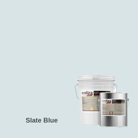 Endura E21 - Self-Leveling Epoxy Garage Floor Coating Duraamen Engineered Products Inc 1.25 Gallon Kit Slate Blue 