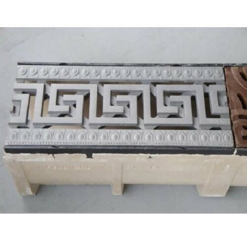 9" x 20" Greek Key Trench Grate Iron Age Designs 