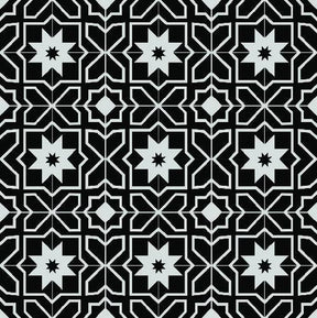 Spanish Star Tile Pattern - Adhesive Backed Stencil supplies FloorMaps Inc. Positive 