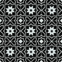 Spanish Star Tile Pattern - Adhesive Backed Stencil supplies FloorMaps Inc. Positive 