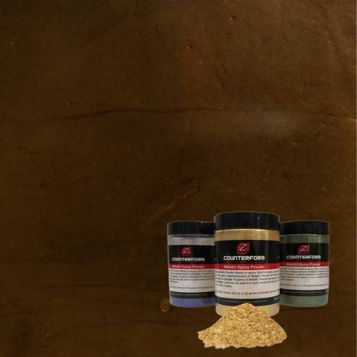 Z Counterform Metallic Epoxy Powder Concrete Countertop Solutions Bronze Brown 