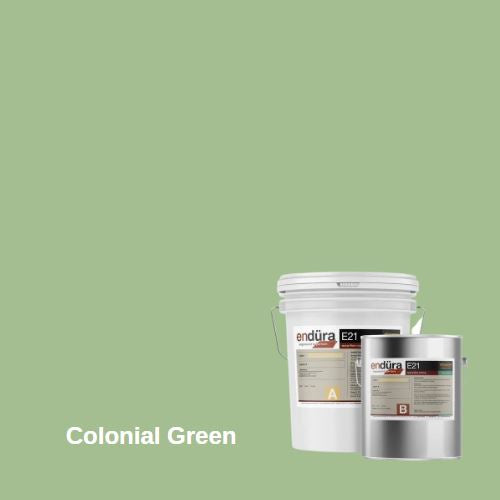 Endura E21 - Self-Leveling Epoxy Garage Floor Coating Duraamen Engineered Products Inc 1.25 Gallon Kit Colonial Green 