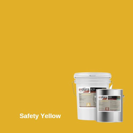 Endura E21 - Self-Leveling Epoxy Garage Floor Coating Duraamen Engineered Products Inc 1.25 Gallon Kit Safety Yellow 