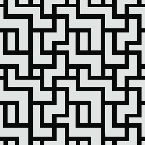 Labyrinth Brick Pattern - Adhesive-Backed Stencil supplies FloorMaps Inc. Positive 