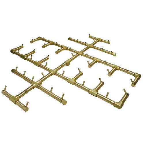 450K BTU 46" x 46" Original Brass Burner for Firepits Warming Trends 