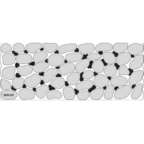 8" x 20" River Rock Trench Grate Iron Age Designs 