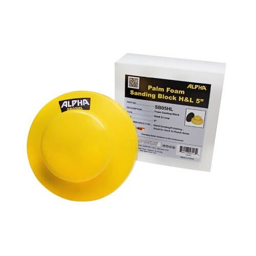 Palm Sanding Block - Semi-Rigid Foam Sanding Block Alpha Professional Tools 