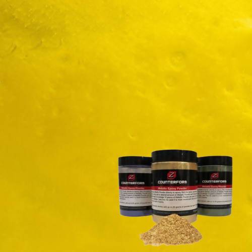 Z Counterform Metallic Epoxy Powder Concrete Countertop Solutions Magic Yellow 