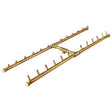 300K BTU 42" x 14" H-Style Brass Burner for Firepits Warming Trends 