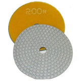 Ceramica Dry Polishing Pads - For Dry Polishing for Natural Stones - 4" Alpha Professional Tools 200-Grit 