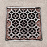 9" x 9" Interlaken Catch Basin Grate Iron Age Designs 