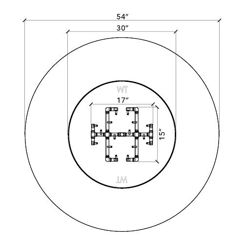 Circular Fireplace Ready-to-Finish Kit - 54" x 18" Warming Trends 